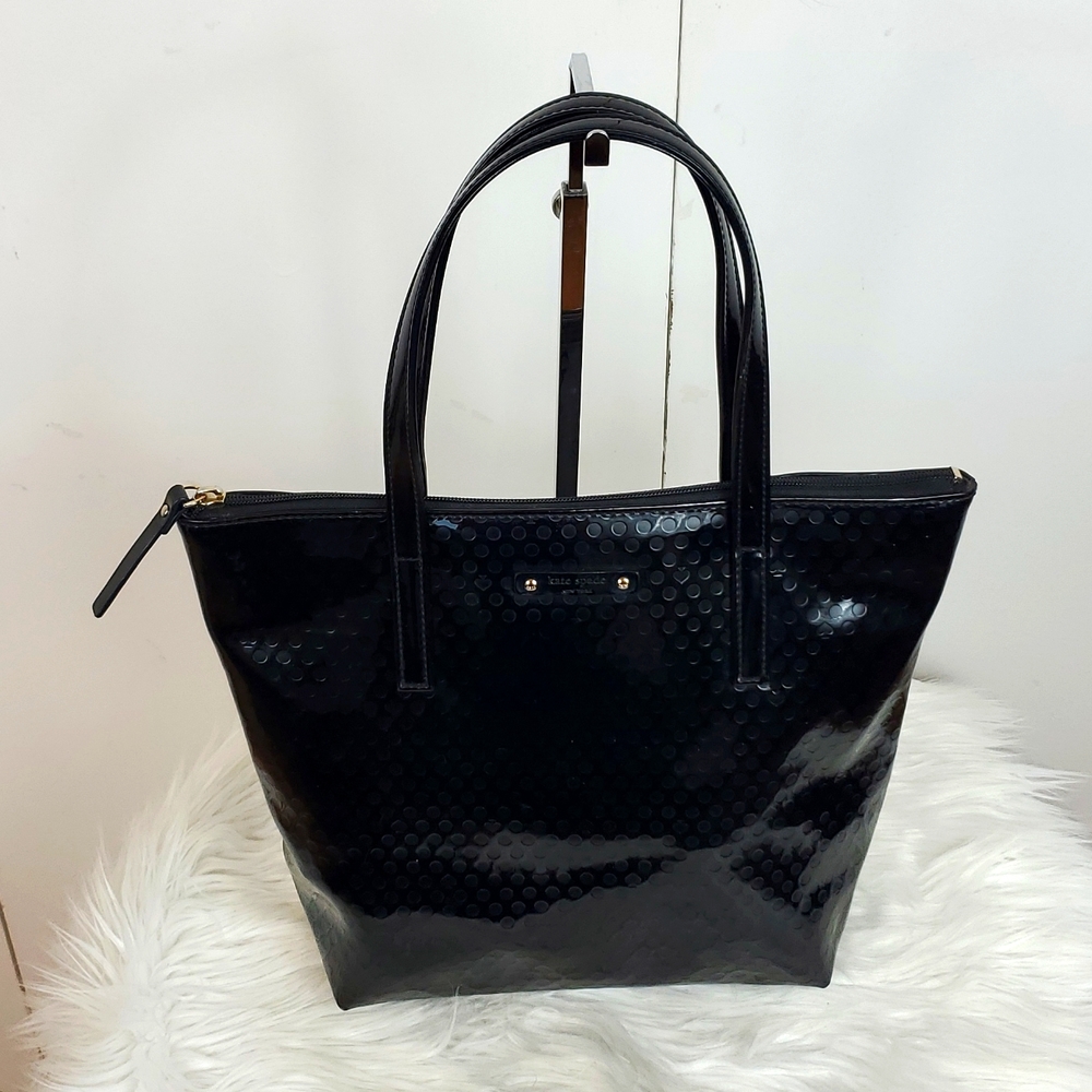 Kate Spade black patent leather tote.
